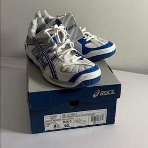 Asics Gel-Blade 3 White/Metallic Blue/Silver 8.5
